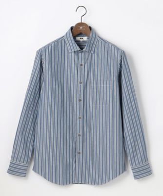 専用。連休SALE❢❢istante イタリア製シルクシャツ シルク混・上質】シルクコットンストライプ シャツ