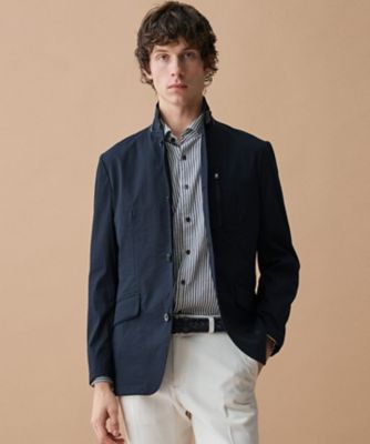 イージーケア・JAPANファブリック】ブロックストライプ シャツ