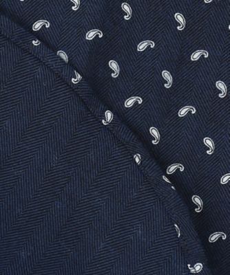 【オーガニックコットン】フランネルペイズリー柄プリント　シャツ（ＨＳＪＬＮＷ０４０９）