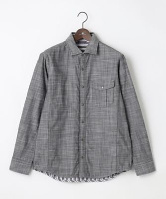 【人気！１枚で２通りの着こなし】定番　リバーシブルシャツ（ＨＳＪＬＳＳ０１１３）