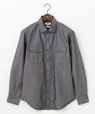 ＜JOSEPH ABBOUD (Men) ＞【ＪＯＥ　ＣＯＴＴＯＮ使用】オーガニックコットンダンガリー　シャツ（ＨＳＪＬＳＳ０１１７）