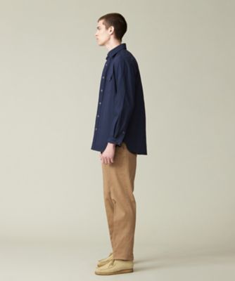 【新品】ナイロンサテンシャツブルゾン human woman ナイロンシャインサテンブルゾン ネイビー