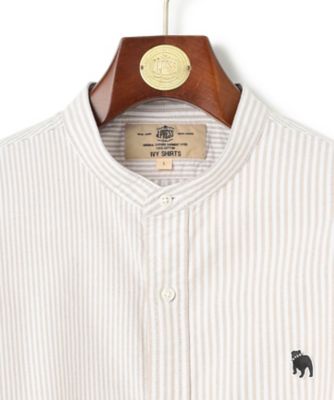 【ＩＶＹ　ＣＯＬＬＥＣＴＩＯＮ】【毎シーズン大好評】バックブル　ロンストクレイジーパターン　バンドカラーシャツ（ＨＳＯＶＧＭ０１１３）
