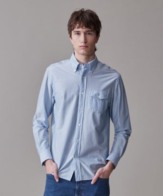 【ＫＡＮＥＭＡＳＡ　ＪＥＲＳＥＹ】【きちんと見え、快適な着心地】ストライプジャージ　ボタンダウンシャツ　／　ＪＡＰＡＮ　ＭＡＤＥ（ＨＳＯＶＧ