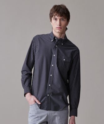 【ＫＡＮＥＭＡＳＡ　ＪＥＲＳＥＹ】【きちんと見え、快適な着心地】ストライプジャージ　ボタンダウンシャツ　／　ＪＡＰＡＮ　ＭＡＤＥ（ＨＳＯＶＧ
