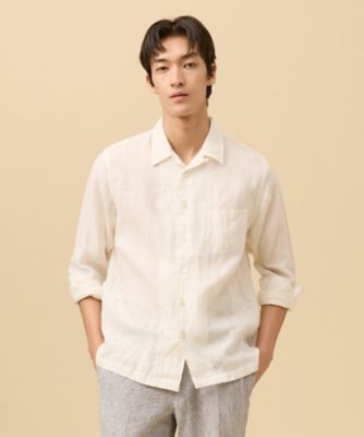 ＜J.PRESS (Men)＞【ＬＩＢＥＣＯ】リネンオープンカラー　シャツ（ＨＳＯＶＬＡ０４１１）