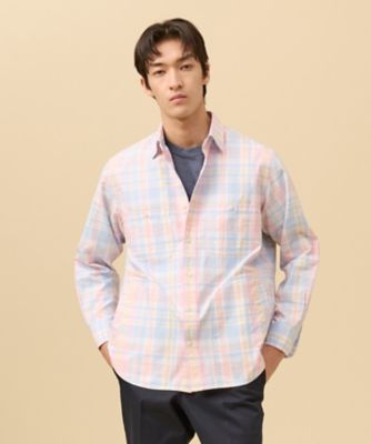 ＜J.PRESS (Men)＞オックスフォードマルチカラーチェック　シャツブルゾン（ＨＳＯＶＬＭ０３１１）