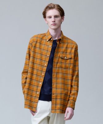 J.PRESS (Men)/ジェイ・プレス レーヨンミックスコットンネルシャツ/B.D.(HSOVLS0511) 320_オレンジ トップス【三越伊勢丹/公式】