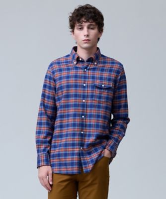 J.PRESS (Men)/ジェイ・プレス レーヨンミックスコットンネルシャツ/B.D.(HSOVLS0511) 375_ネービーブルー トップス【三越伊勢丹/公式】