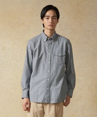 ＜J.PRESS (Men)＞コットンネルハウンドツース　シャツ（ＨＳＯＶＮＷ０４１１）