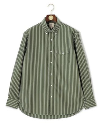 ＜J.PRESS (Men)＞パッチフラップ　マルチストライプシャツ／Ｂ．Ｄ．（ＨＳＯＶＳＡ０２１５）
