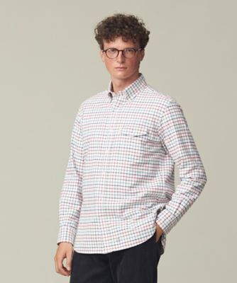 ＜J.PRESS (Men)＞コットンネル　タッタソールシャツ／Ｂ．Ｄ（ＨＳＯＶＳＷ０４１１）