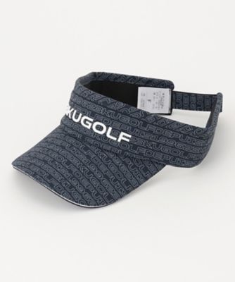 ＜三越伊勢丹/公式＞ 23区GOLF/ニジュウサンクゴルフ ロゴ総柄 ラウンディッシュ サンバイザー 575_ネービーブルー スポーツウェア【三越伊勢丹/公式】