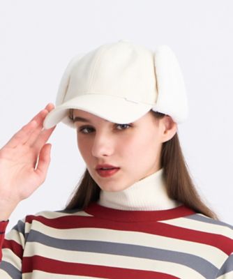 23区GOLF/ニジュウサンクゴルフ 耳当て付きキャップ(HT1RGW0504) 001_シロ スポーツウェア【三越伊勢丹/公式】