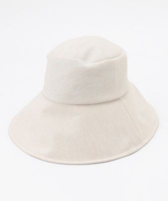 ＜自由区 (Women)＞【洗える】フェイクリネンワイドブリム　ハット（ＨＴ２ＶＣＭ０４０３）