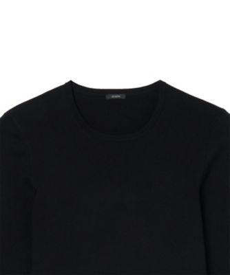 【ＦＯＵＮＤＡＴＩＯＮＳ】【洗える】シルクストレッチ　ラウンドネックニット（ＪＦ００８５００）