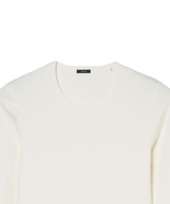 【ＦＯＵＮＤＡＴＩＯＮＳ】【洗える】シルクストレッチ　ラウンドネックニット（ＪＦ００８５００）