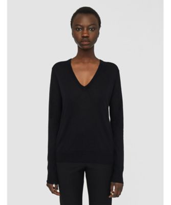 【ＦＯＵＮＤＡＴＩＯＮＳ】【洗える】キャッシュエアー　Ｖネックニット（ＪＦ００８５０６Ａ）