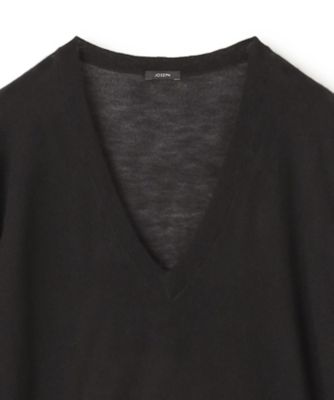 【ＦＯＵＮＤＡＴＩＯＮＳ】【洗える】キャッシュエアー　Ｖネックニット（ＪＦ００８５０６Ａ）
