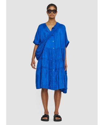 ブルー撥水ゼンタイ 洗える】ハボタイ リラックスフィットドレス（JF008648