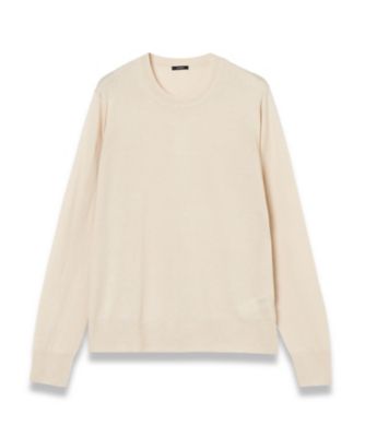 洗える】スーパーファインコットンシルク ラウンドネックニット