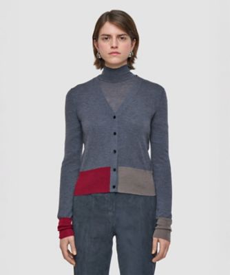 JOSEPH24年新品紙タグ付⭐️ジョセフウールシルクバイカラーロングカーディガン JOSEPH (Women)のカーディガン | レディース | 三越伊勢丹