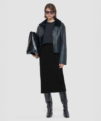 BLAMINK ウールモヘヤタックタイトスカート　36 ウールモヘヤタックタイトスカート | BLAMINK (Women