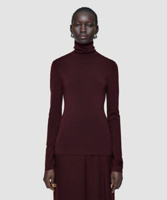 ＜JOSEPH L (Women／大きいサイズ) ＞【洗える】シルクストレッチハイネックトップ（ＪＦ００９３３５）
