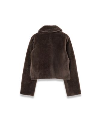 リバーシブルボンディングジャケット S ＋サイズ〕二重織サテン フード付きブルゾン（78-04VE02-203