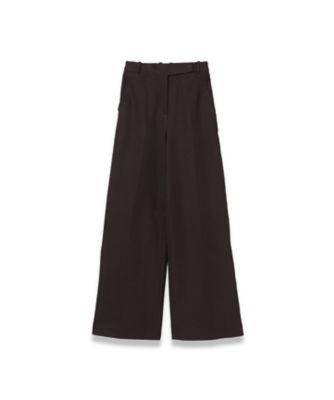 ギャバジンストレッチ ワイドレッグトラウザーズ YUKIO