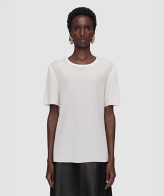 FOUNDATIONS】クレープ ド ソワ シルクTシャツ NEW