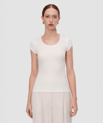 ＜JOSEPH L (Women／大きいサイズ) ＞コットンリブ　トップ（ＪＦ００９６８４）