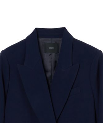 【近年モデル】定価4.9万Theory シンセティッククレープフルードジャケット FOUNDATIONS】クレープストレッチ ダブルブレスト