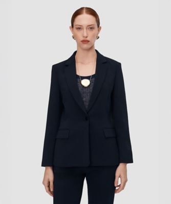 ＜JOSEPH L (Women／大きいサイズ) ＞【ＦＯＵＮＤＡＴＩＯＮＳ】【ＪＡＰＡＮ　ＬＩＭＩＴＥＤ　ＣＯＬＯＲ】ＪＯＡＱＵＩＭ　コンフォートキャディー　シングルジャケット（ＪＦ００９８