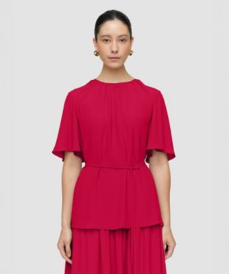 未使用JOSEPH◆格子柄シルクブラウス6.3万　サイズ36 シルクブレンドクレープ ブラウス（JF009872） | JOSEPH