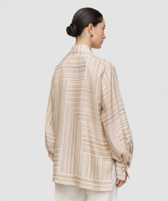 未使用JOSEPH◆格子柄シルクブラウス6.3万　サイズ36 グリッドプリントシルク ブラウス（JF009888） | JOSEPH