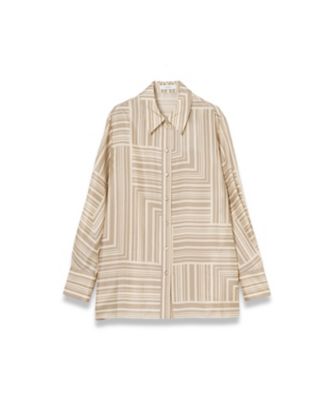 未使用JOSEPH◆格子柄シルクブラウス6.3万　サイズ36 グリッドプリントシルク ブラウス（JF009888） | JOSEPH