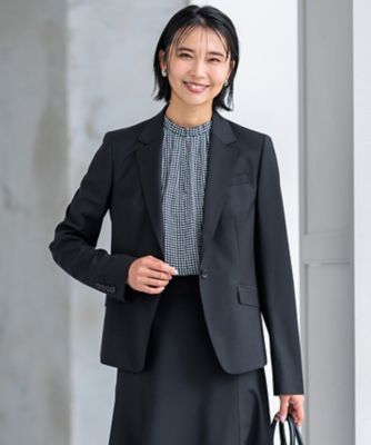 【新色追加／セットアップ対応】ラフィーネウール　一つ釦　ジャケット（ＪＫ２７ＣＳ０００４）