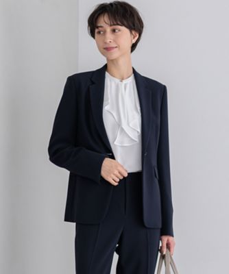 【セットアップ対応／洗える】トリアセダブルジョーゼット　テーラード　ジャケット（ＪＫ２７ＳＳ０００２）