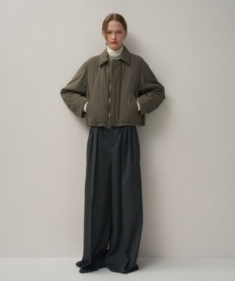 90's カシミア混 ウールハリントン ジャケット 短丈 チャコールグレー M 90´s カシミア混 ウールハリントン ジャケット 短丈