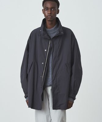 【ATON】AIR VENTILE ショートモッズコート グレー　04