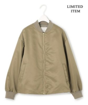クリーニング済 【洗える】 iCB ライトマットサテンMA-1中綿入りジャケット ジャケット・アウター