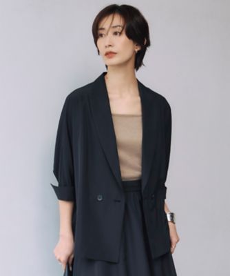 ＜ICB L (Women/大きいサイズ)＞【接触冷感・ＵＶケア・速乾・洗える】シルクエステルタフタ　ブラウスジャケット（ＪＫＣＭＧＡ０２０７）