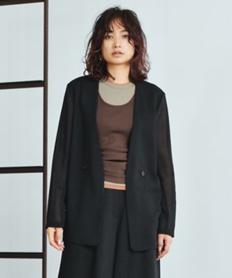 ＜ICB L (Women/大きいサイズ)＞【一部カラーのみ接触冷感・洗える】ＵｎｌｅａｓｈＬｉｔｅ　ノーカラージャケット（ＪＫＣＭＧＭ０５０１）