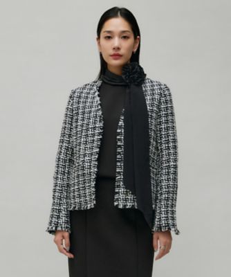 CLASSY．1月号掲載】ルレックスツイード ノーカラージャケット 