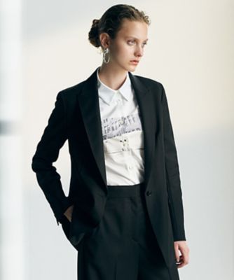 ＜ICB L (Women/大きいサイズ)＞【３０ｔｈ　ＡＮＮＩＶＥＲＳＡＲＹ】レーヨンウールツイル　ピークドラペルジャケット（ＪＫＣＭＧＷ０４２２）