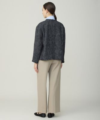 ライトブッチャーツイード ノーカラージャケット