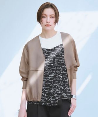 ＜ICB L (Women/大きいサイズ)＞【ＷＥＢ限定カラーあり】　再生繊維（セルロース）ナイロンワッシャー　Ｖネックブルゾン（ＪＫＣＭＬＭ０４０４）