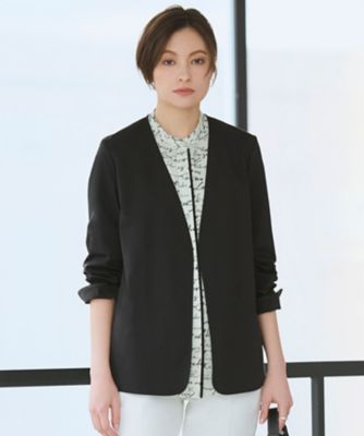 ＜ICB L (Women/大きいサイズ)＞【３０ｔｈ　ＡＮＮＩＶＥＲＳＡＲＹ】　ＮＥＯ　Ｕｎｌｅａｓｈ　ノーカラージャケット（ＪＫＣＭＬＭ０５１１）