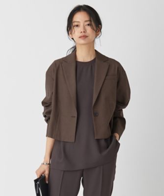 洗える】 LooseWeave ショートジャケット 